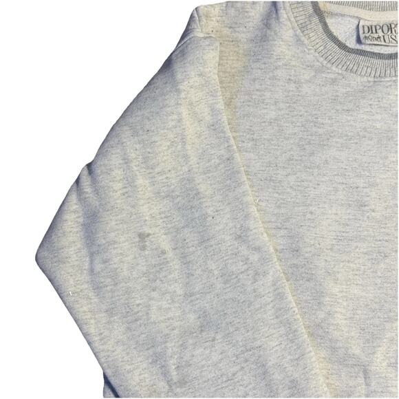 Vintage DIPORT USA Gray Crewneck Sweatshirt L 80s 90s Blank Workwear - Picture 5 of 10